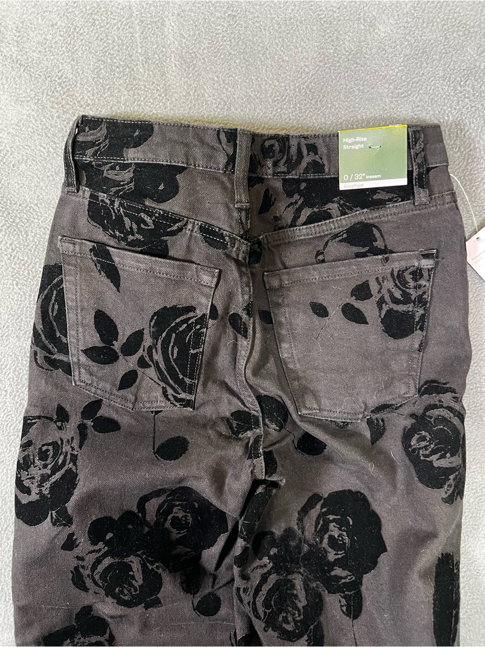 wild fable Black Floral Straight Leg Jeans - Picture 4 of 5